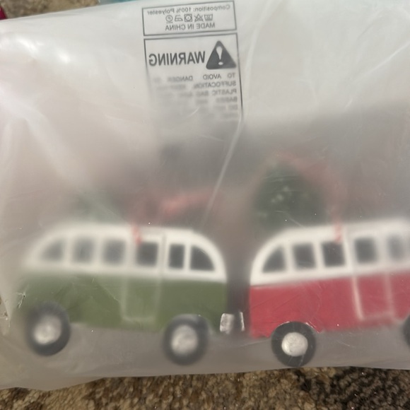 Volkswagen bus Christmas Ornament’s!  New still in bag. Taken out for pics! 4X4” - Picture 6 of 6